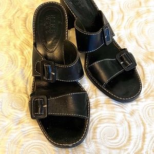 Vintage 90s Nine West Two Strap Slide Heels